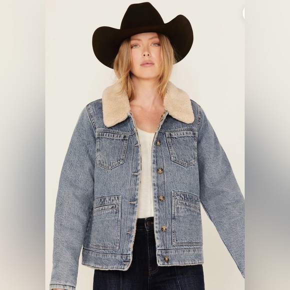 Idyllwind Reversible Jean Denim Jacket with Sherpa | Size XL - Picture 1 of 8